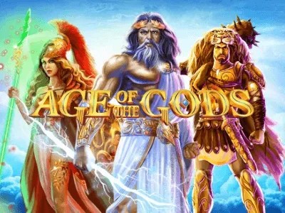 Age of the Gods slot visual from Playtech available on circus-belgium.be