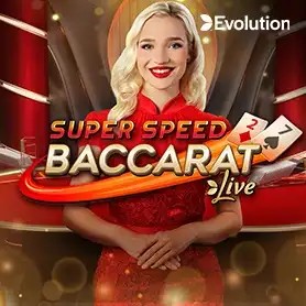 Super Speed Baccarat online game logo by Evolution on circus-belgium.be